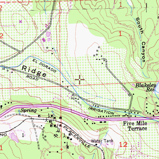 Topographic Map of High Hill Ranch Heliport, CA