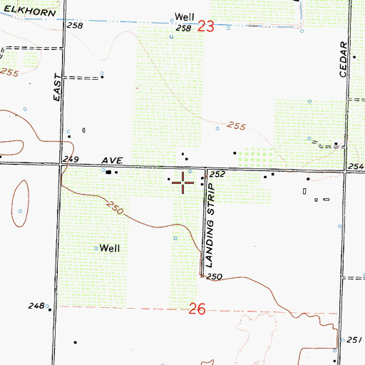 Topographic Map of Al Divine Airport, CA