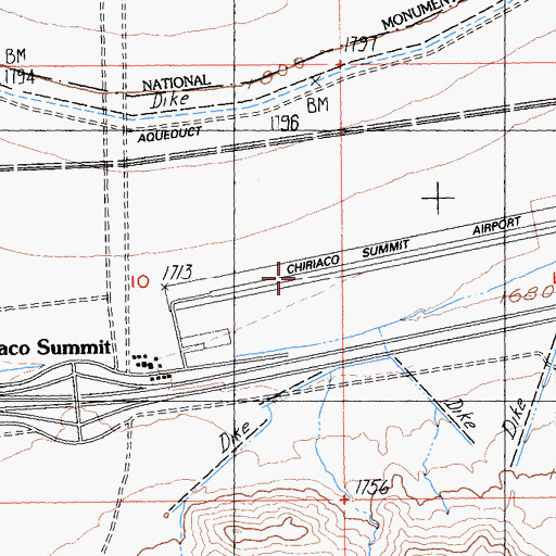 Topographic Map of Chiriaco Summit Airport, CA