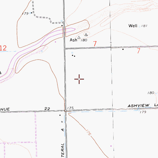 Topographic Map of Chapman Farms Airport, CA