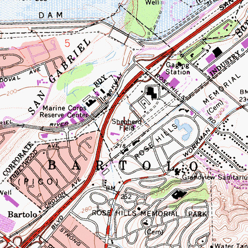 Topographic Map of Shepherd Field (historical), CA