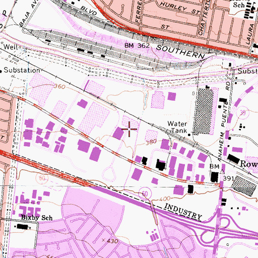 Topographic Map of Los Angeles County Sheriffs Department Heliport, CA