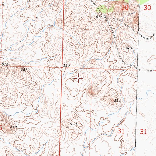 Topographic Map of Kindsvater Ranch Airport, CA