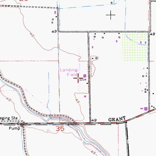 Topographic Map of Davis Airport, CA