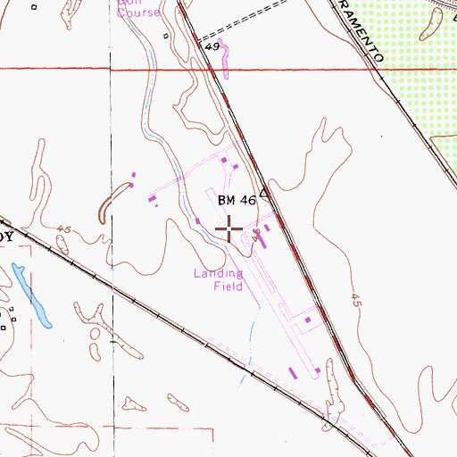 Topographic Map of Colusa County Airport, CA