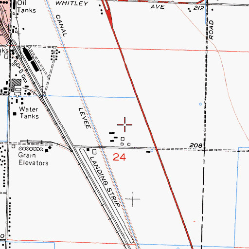Topographic Map of Salyer Farms Airport, CA
