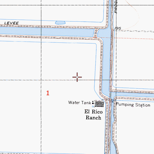 Topographic Map of El Rico Airport (historical), CA