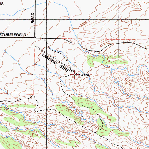 Topographic Map of 7R Ranch Airport, CA