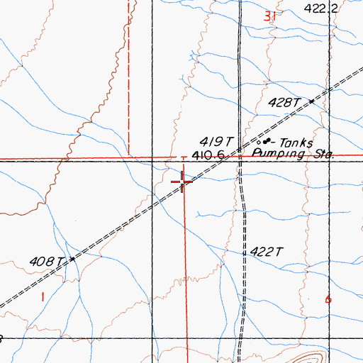 Topographic Map of Danby Airstrip, CA
