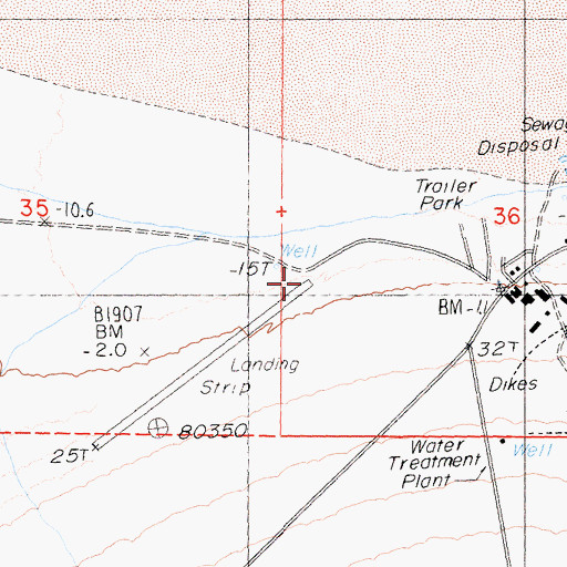 Topographic Map of Stovepipe Wells Airport, CA