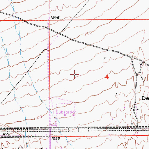 Topographic Map of Devers Substation Heliport, CA