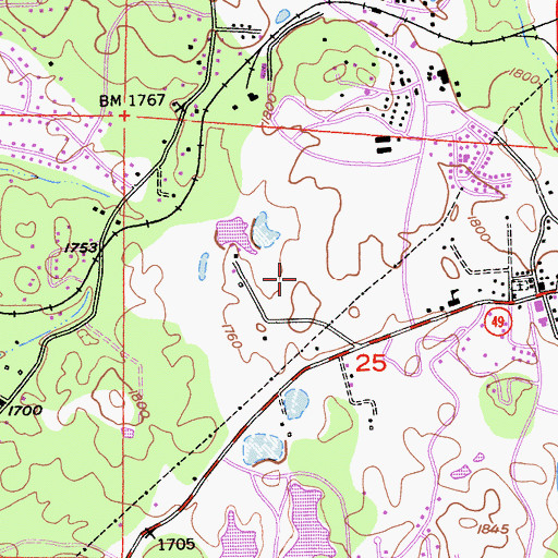 Topographic Map of PG and E-Placerville Service Center Heliport, CA