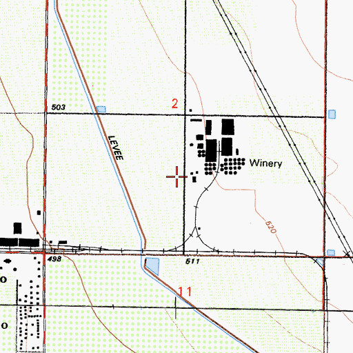 Topographic Map of Di Giorgio Ranch Landing Strip, CA
