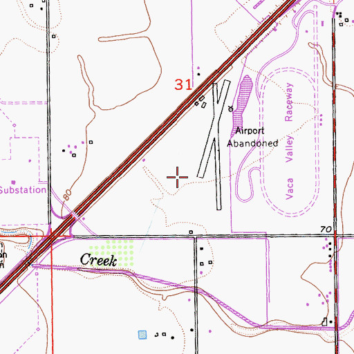 Topographic Map of Vaca-Dixon Gliderport (historical), CA