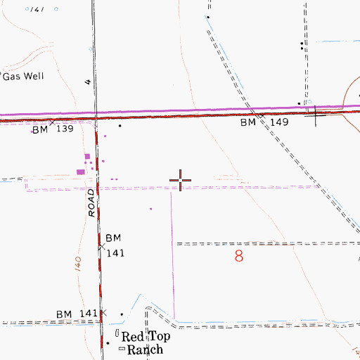 Topographic Map of Red Top Airport (historical), CA