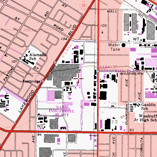 Topographic Map of R I Sd Downey Helistop, CA