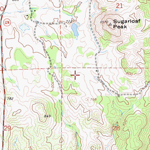 Topographic Map of Horse Shoe A Ranch Airport, CA