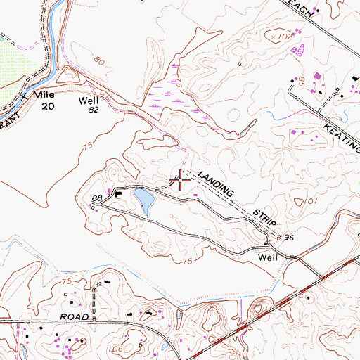Topographic Map of Lucchetti Ranch Airport, CA
