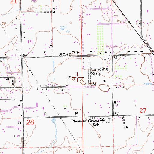 Topographic Map of Mosier Airport (historical), CA