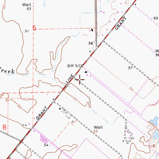Topographic Map of Elk Grove Airport (historical), CA