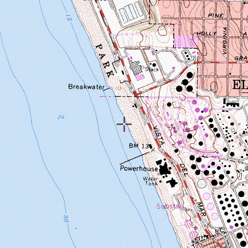 Topographic Map of Chevron Refinery Heliport, CA