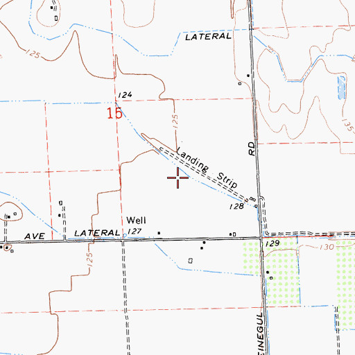 Topographic Map of Escalon Airport (historical), CA