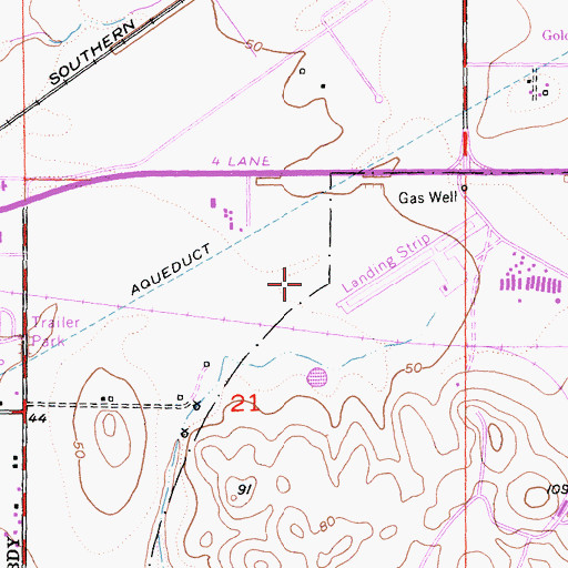 Topographic Map of Travis Air Force Base Aero Club Airport (historical), CA