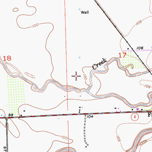 Topographic Map of J-B Airport, CA