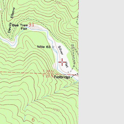 Topographic Map of Silver Creek Ranch Airport, CA