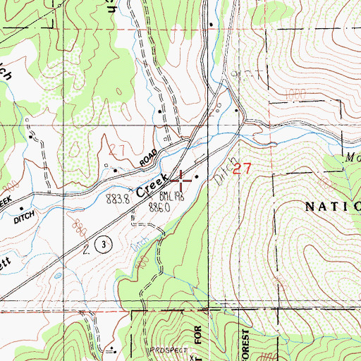 Topographic Map of Lefko Airport, CA