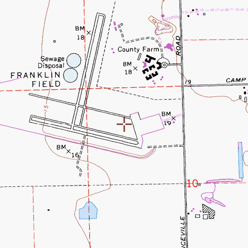 Topographic Map of Franklin Field, CA
