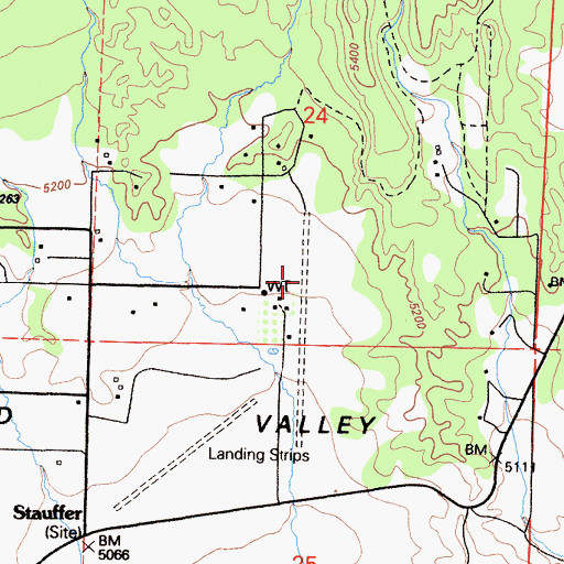 Topographic Map of Conover Air Lodge Airport, CA