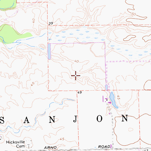 Topographic Map of Mustang Airport, CA