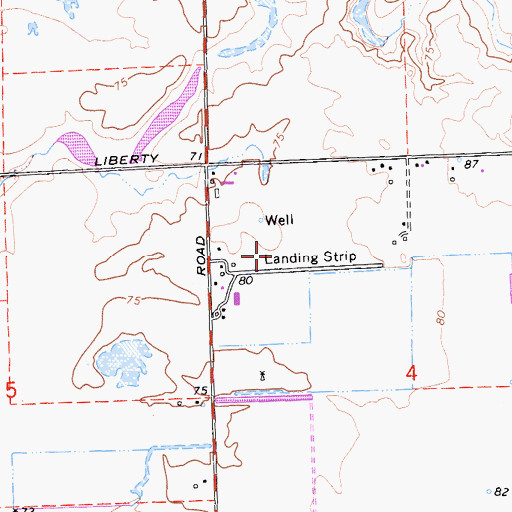 Topographic Map of Vetters Sky Ranch, CA