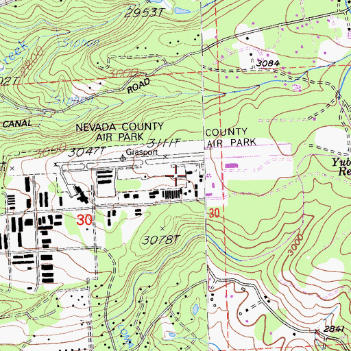 Topographic Map of Nevada County Air Park, CA