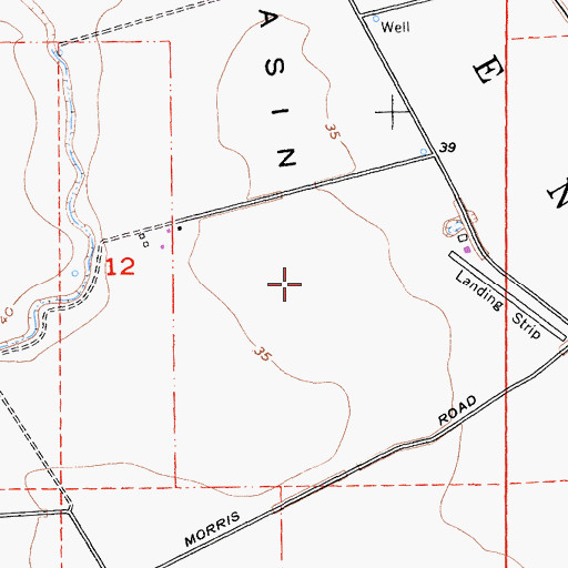 Topographic Map of Thayer Aviation, CA
