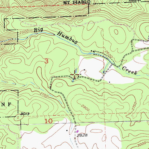 Topographic Map of Hermitage Airport, CA