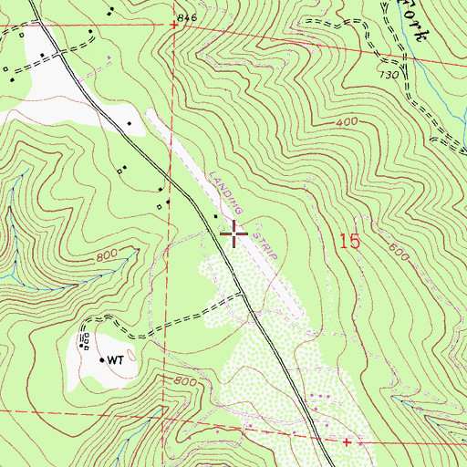 Topographic Map of Ocean Ridge Airport, CA