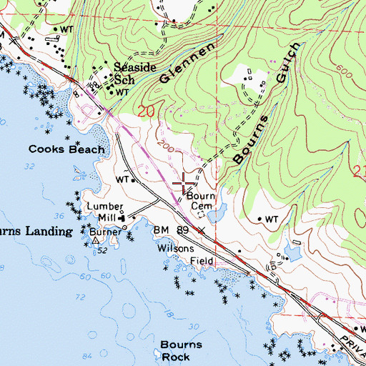 Topographic Map of Wilsons Field (historical), CA