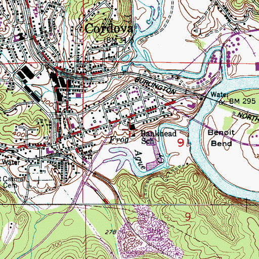 Topographic Map of Bankhead Middle School, AL
