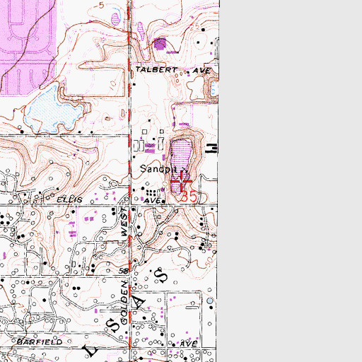 Topographic Map of Huntington Beach Police Department Heliport, CA