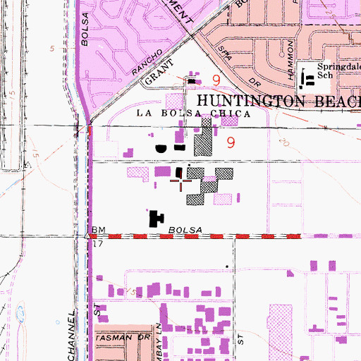 Topographic Map of McDonnell Douglas Space Systems Heliport, CA