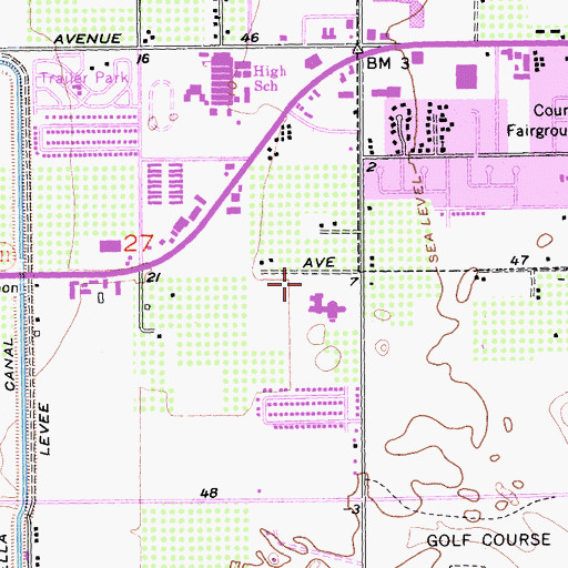 Topographic Map of John F Kennedy Memorial Hospital Heliport, CA