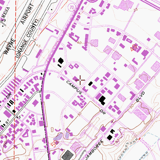 Topographic Map of The Atrium Heliport, CA