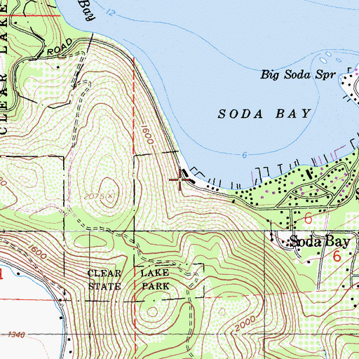 Topographic Map of Ferndale Resort Seaplane Base, CA