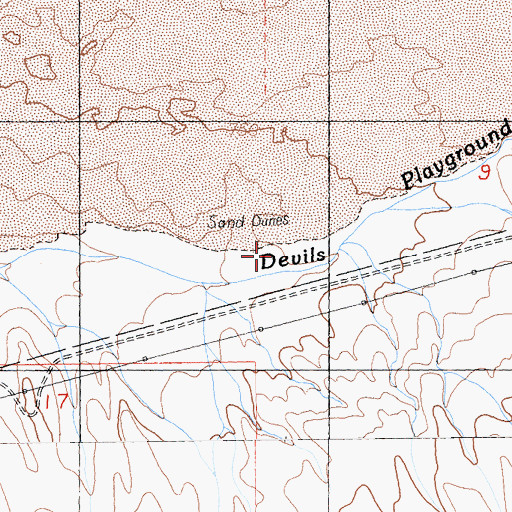 Topographic Map of Dick Taylor Airstrip (historical), CA
