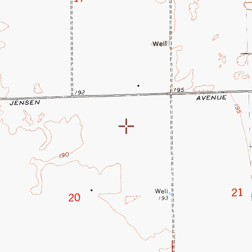 Topographic Map of Du Bois Ranch Airport (historical), CA