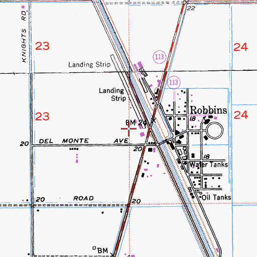 Topographic Map of Sunrise Dusters Airport, CA