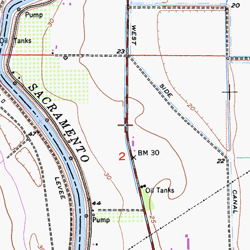 Topographic Map of Bob's Flying Service Inc, CA