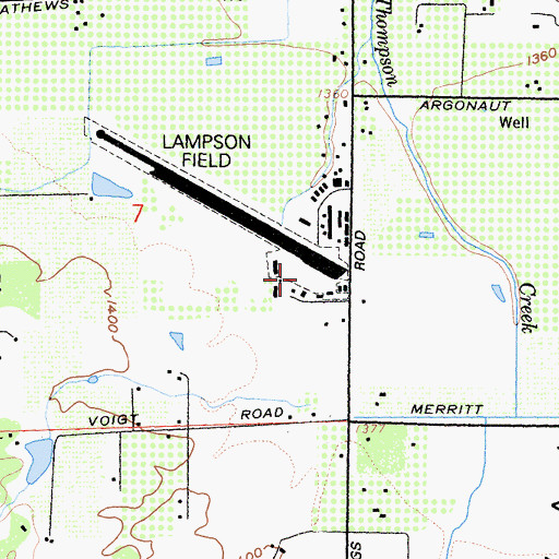 Topographic Map of Lampson Field, CA